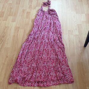 Floral Halter Maxi Dress